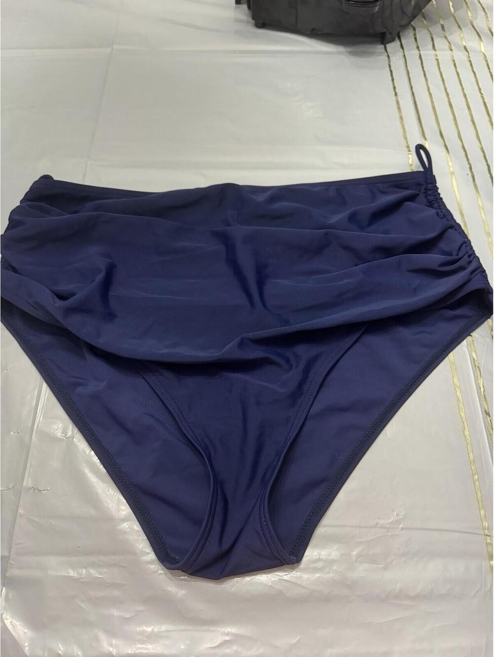 Women's Navy Tie Side Swimsuit Bottoms XXL